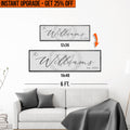 Upgrade Your 12x36 Inches 'Family Sign' (Style 3) Canvas To 16x48 Inches