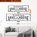 Upgrade Your 16x48 Inches 'Family Lake House Arrow' (Style 2) Canvas To 20x60 Inches