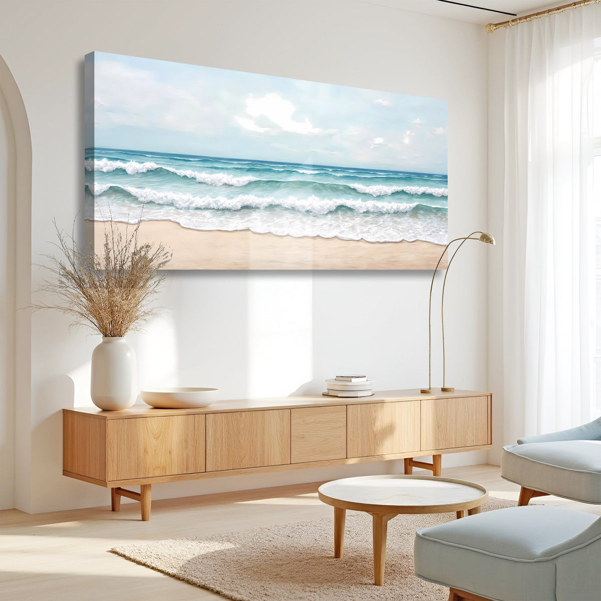 Serene Ocean Wave Coastal Wall Art
