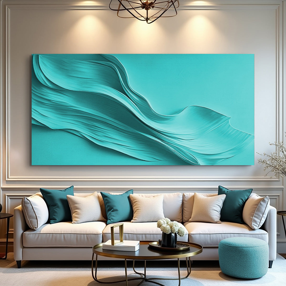Turquoise Minimalist Wall Art