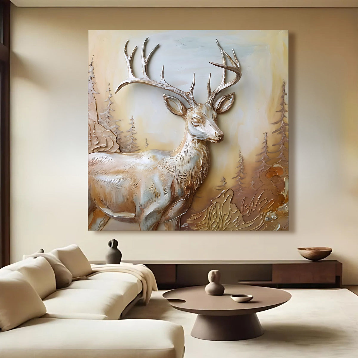 3D Deer Wall Art