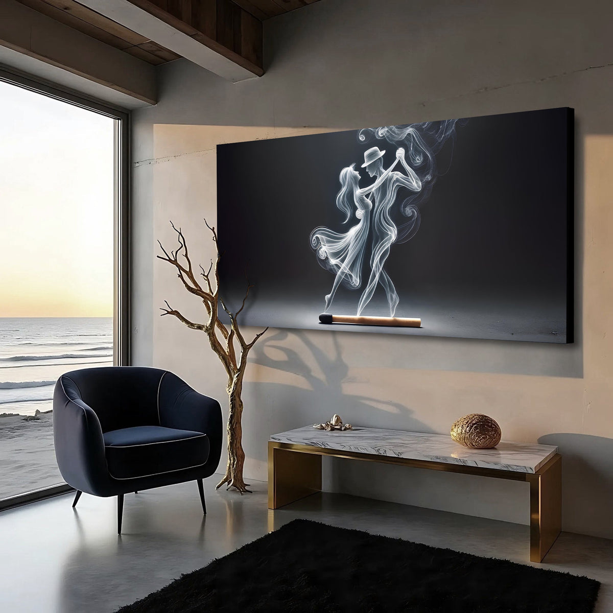 Modern Abstract Couple Dance Wall Art