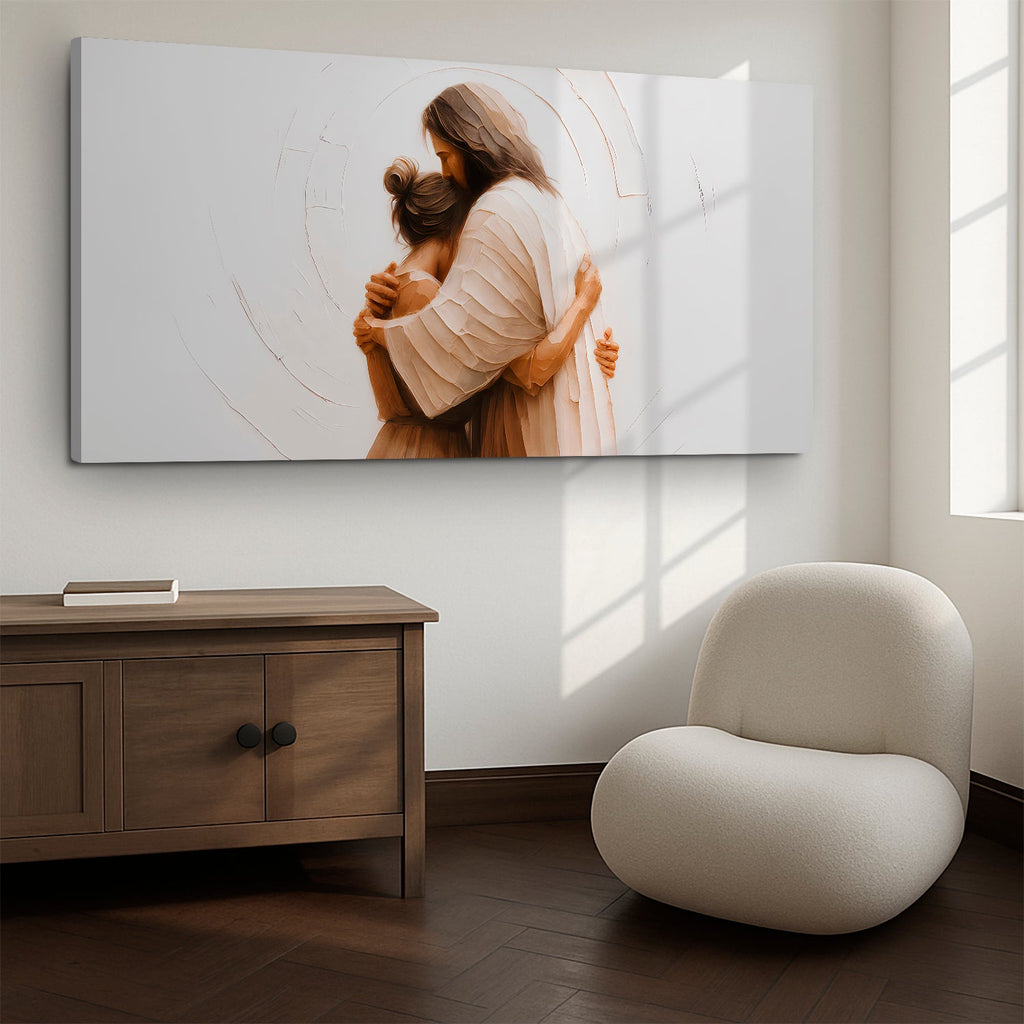 Divine Embrace of Grace Faith Wall Art II
