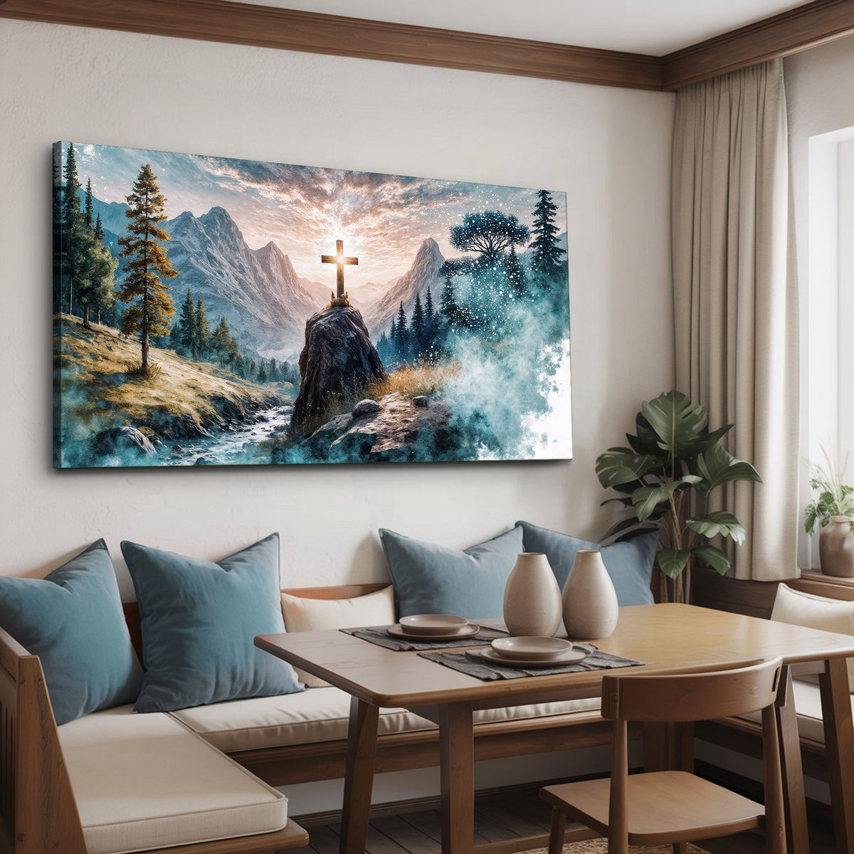 Cross On A Hill Faith Wall Art