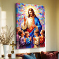 Jesus Praying With Kids Faith Wall Art