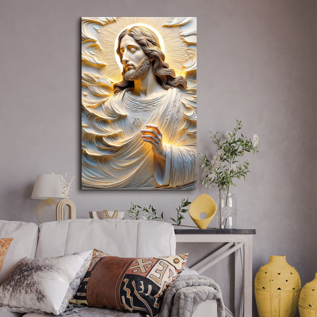 Faith Over Fear, Sacred Serenity Faith Wall Art