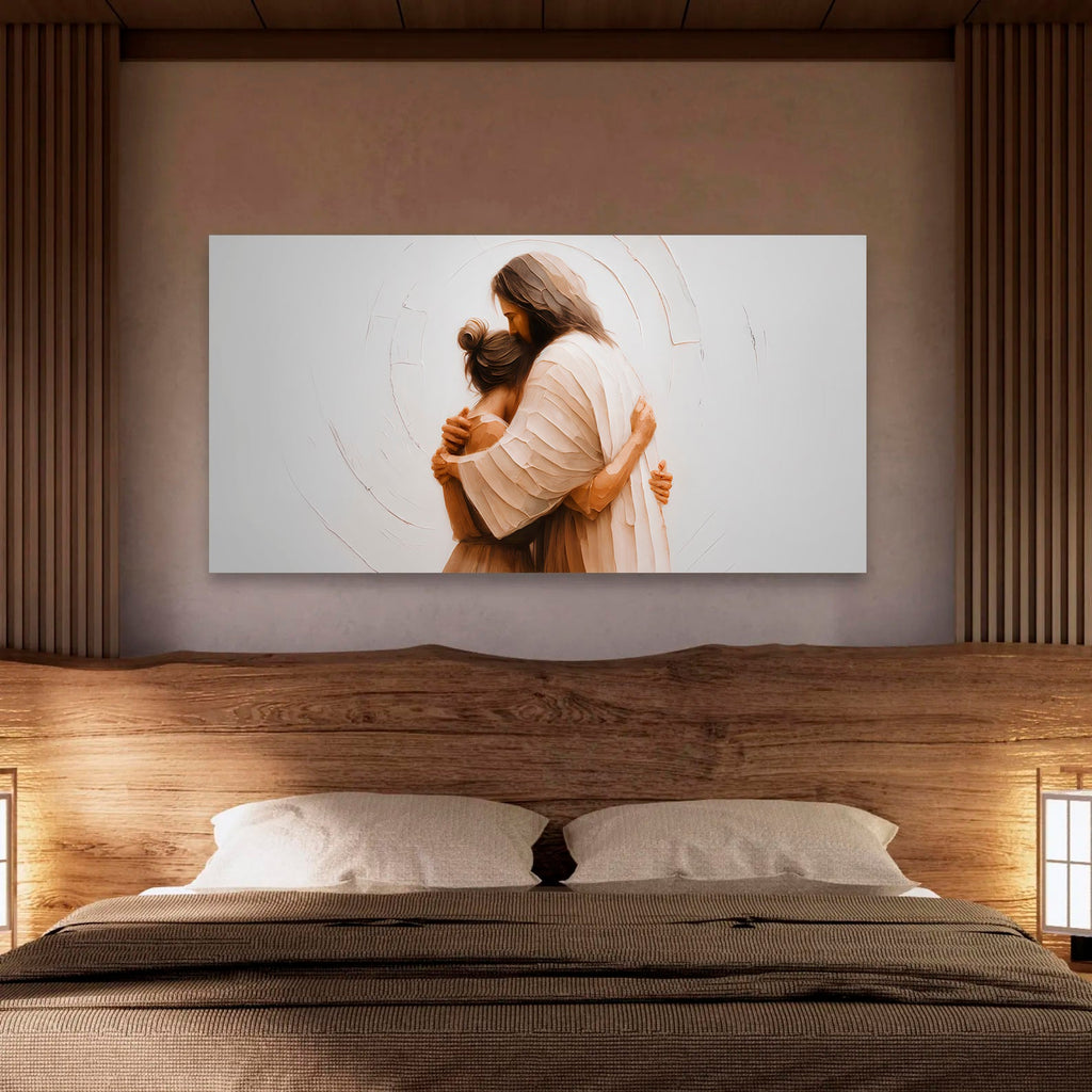 Divine Embrace of Grace Faith Wall Art II