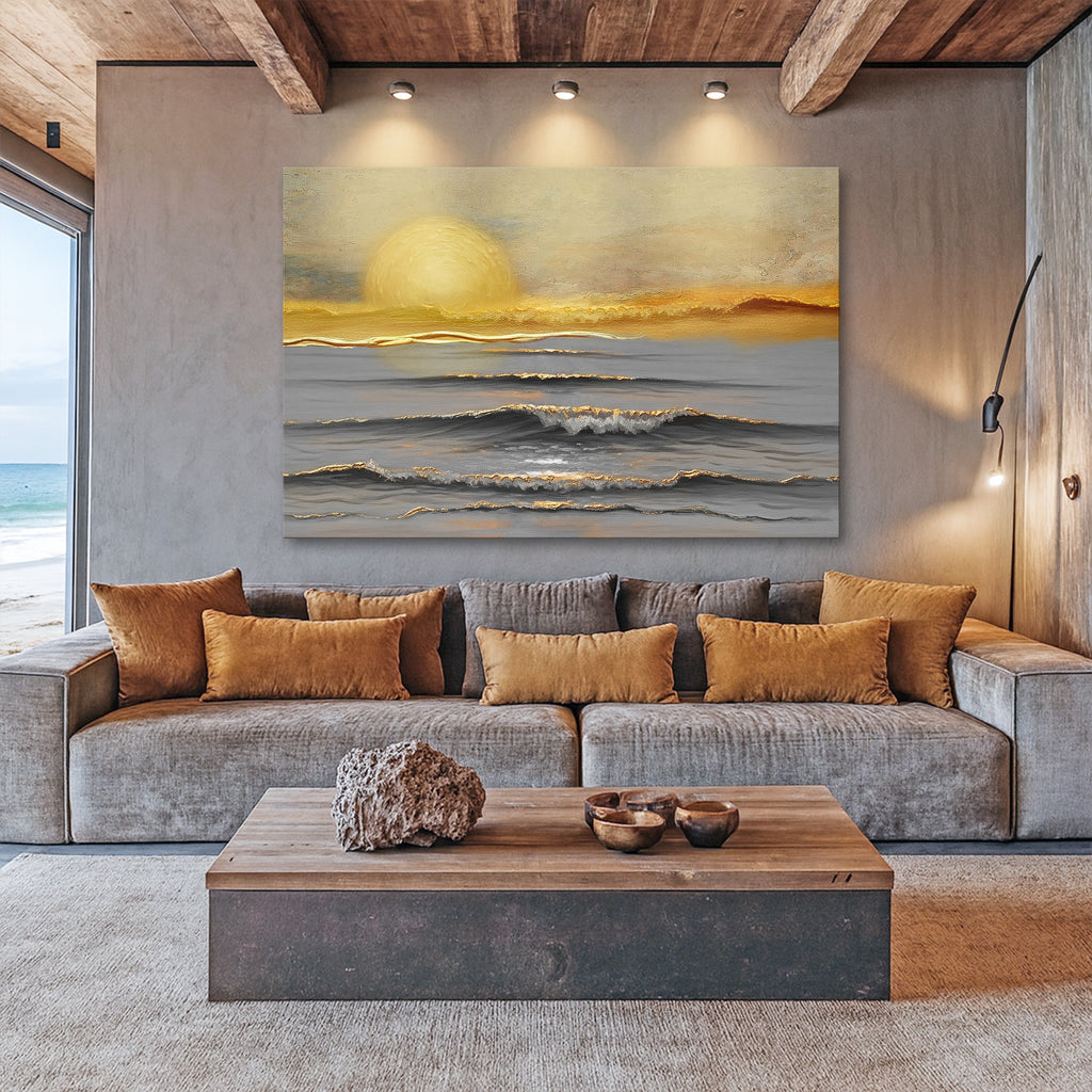 Golden Horizon Calm Wall Art