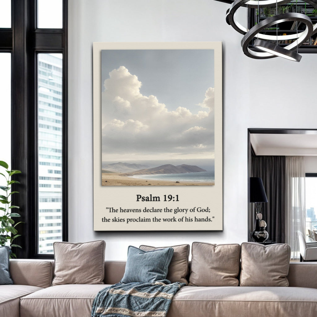 Psalm 19:1 - The Heavens Declare The Glory of God Faith Sign