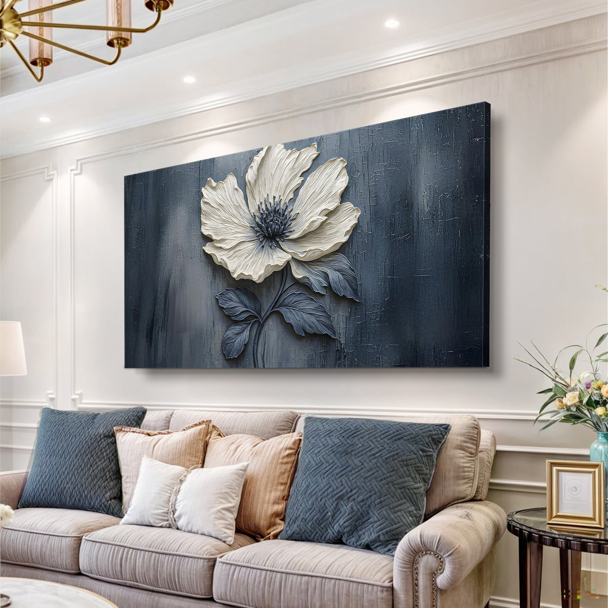 Floral Clay Relief Wall Art