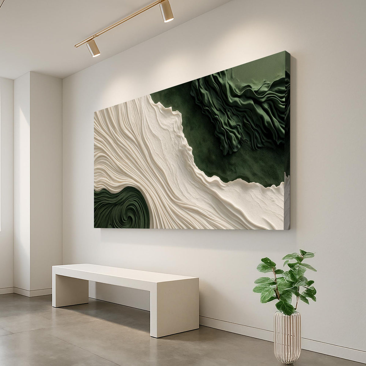 Green Rivers Abstract Wall Art XI