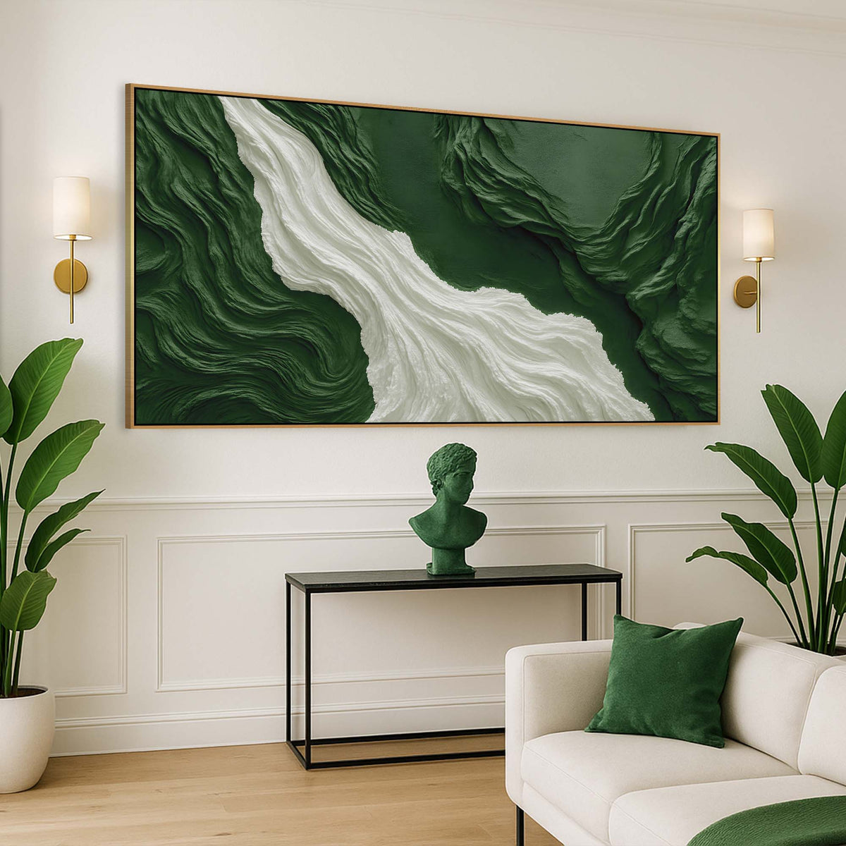 Green Rivers Abstract Wall Art