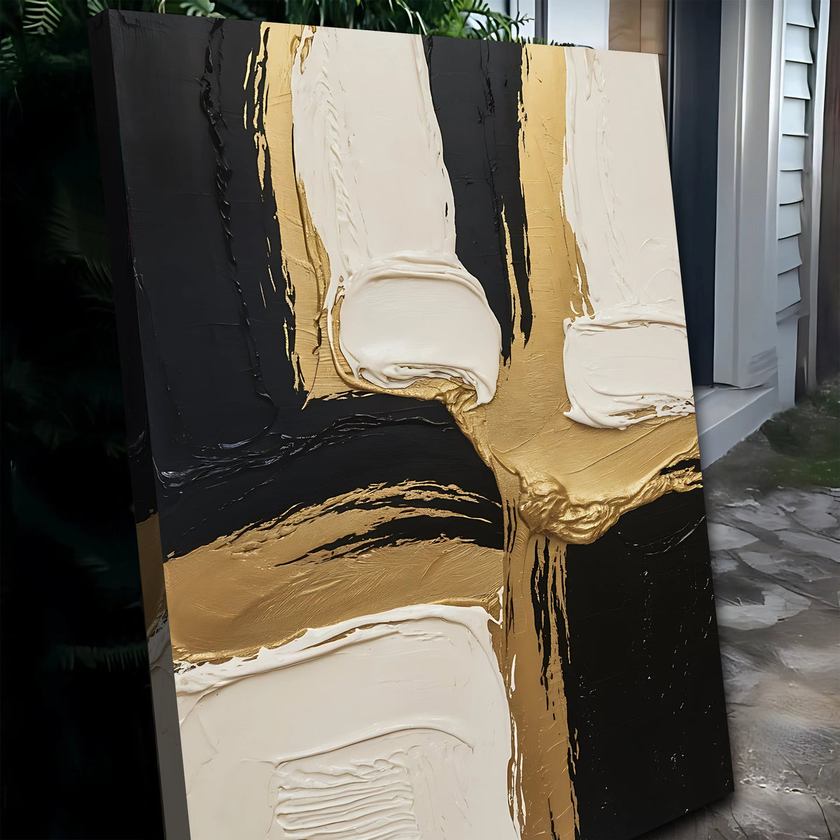 Black White and Gold Wall Art
