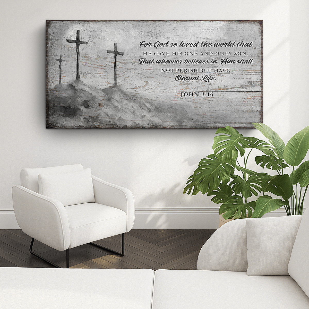 John 3:16: For God So Loved The World Faith Sign VIII