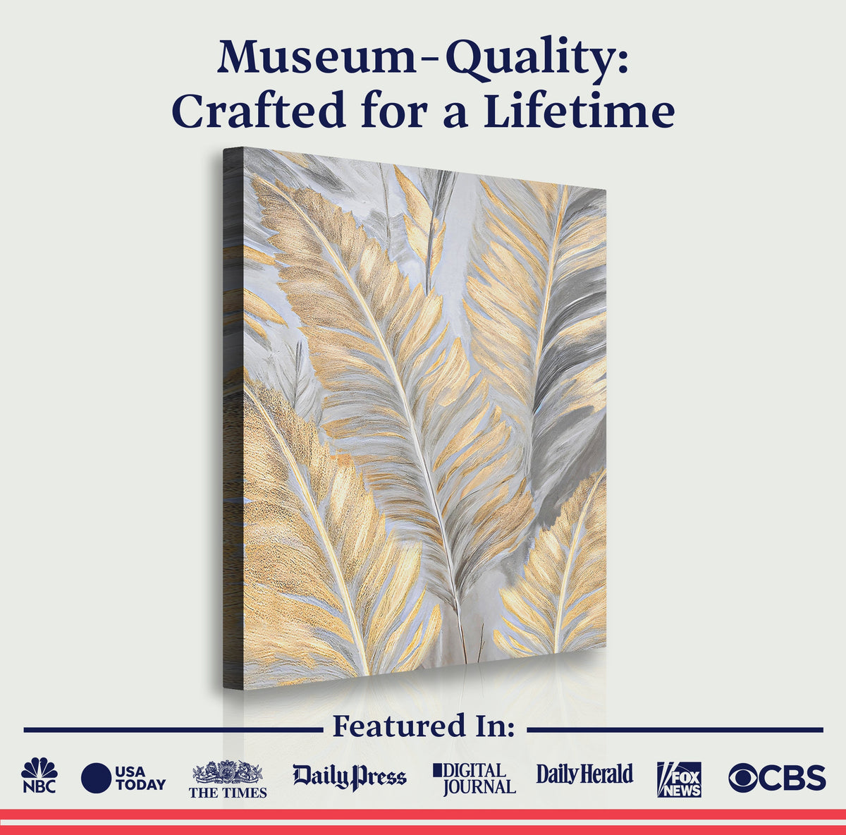 Luxury Gold and Silver Leaf Wall Art