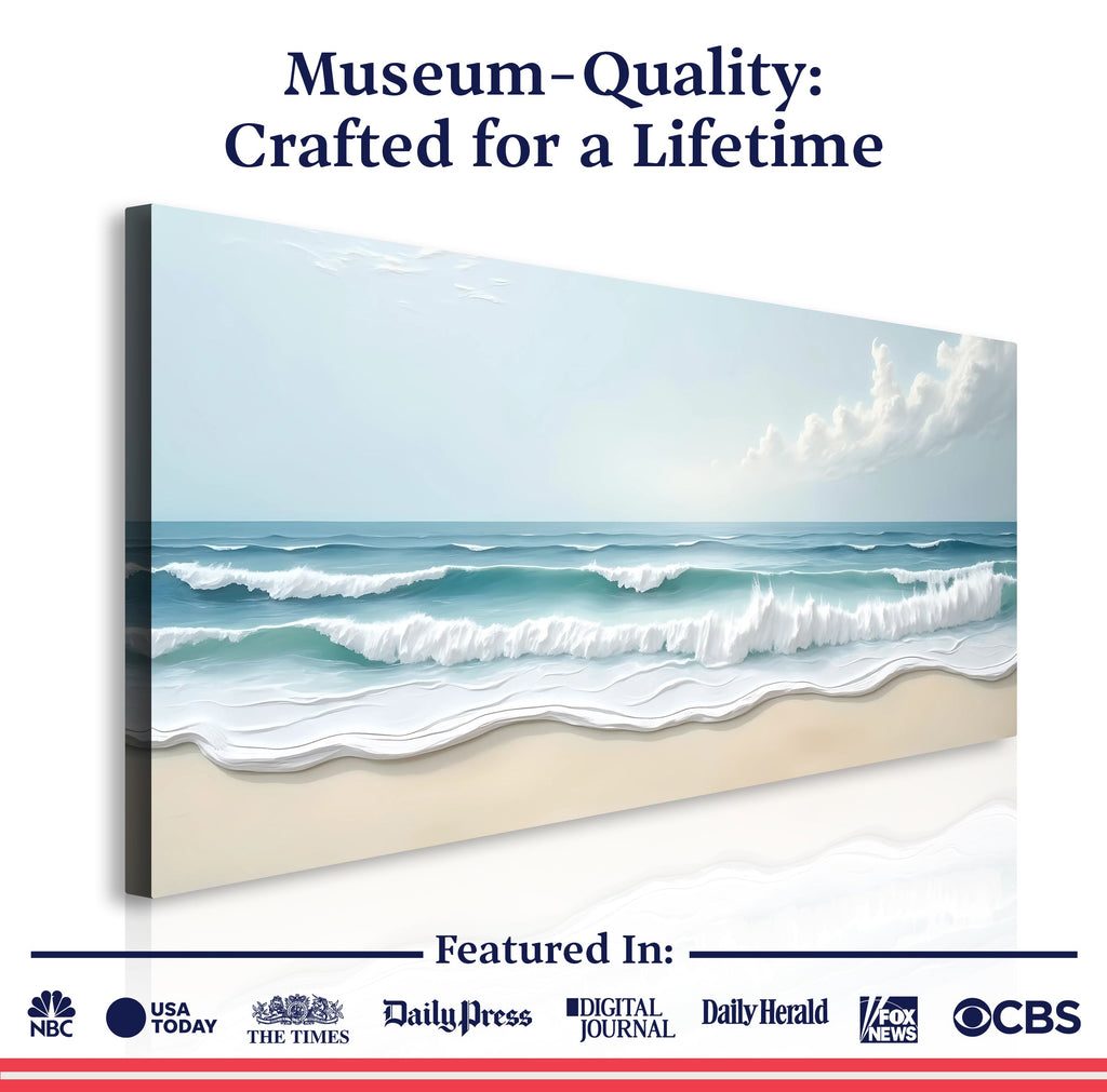 Serene Ocean Wave Coastal Wall Art XIV
