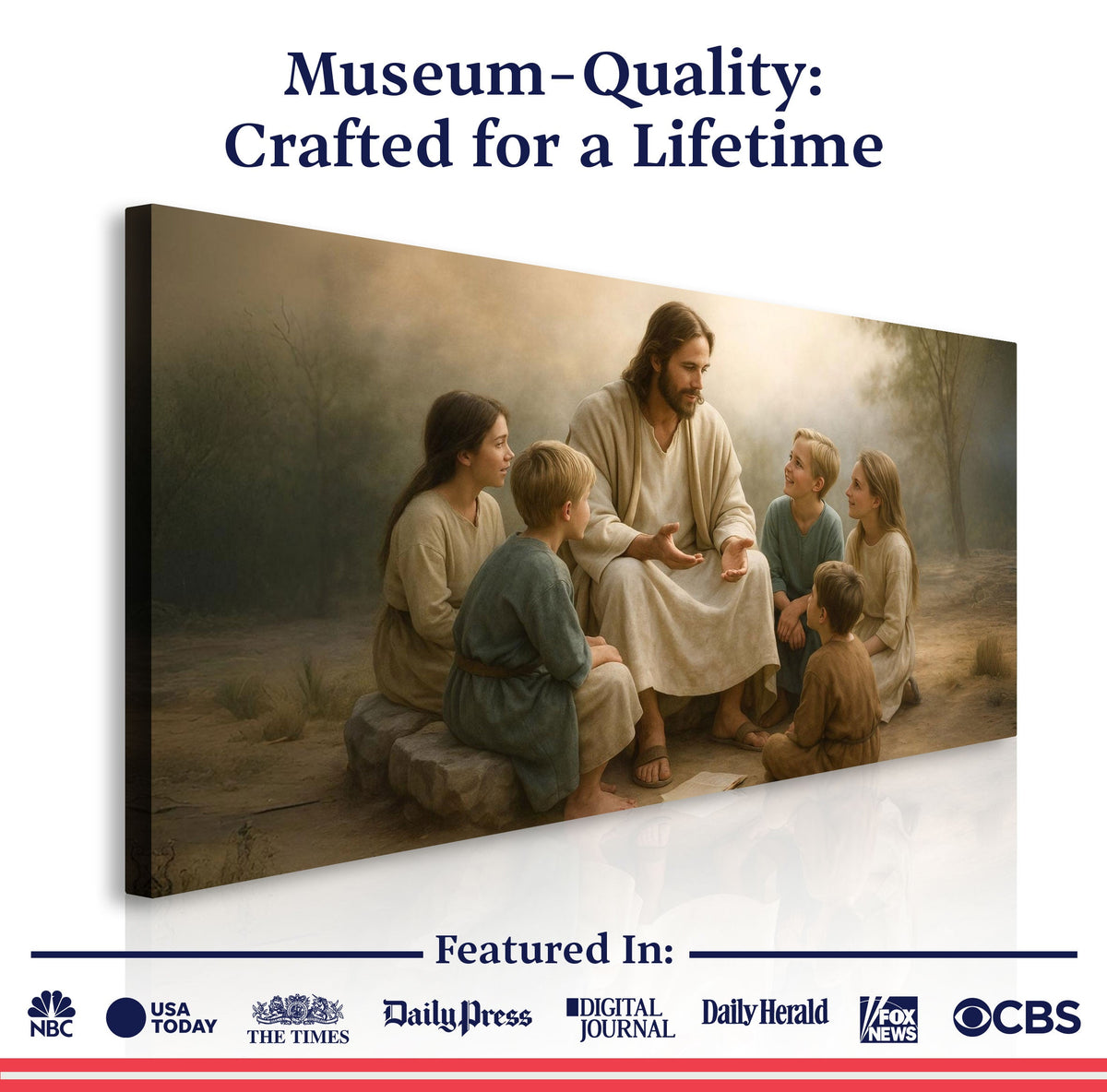 Jesus with Children Faith Wall Art III