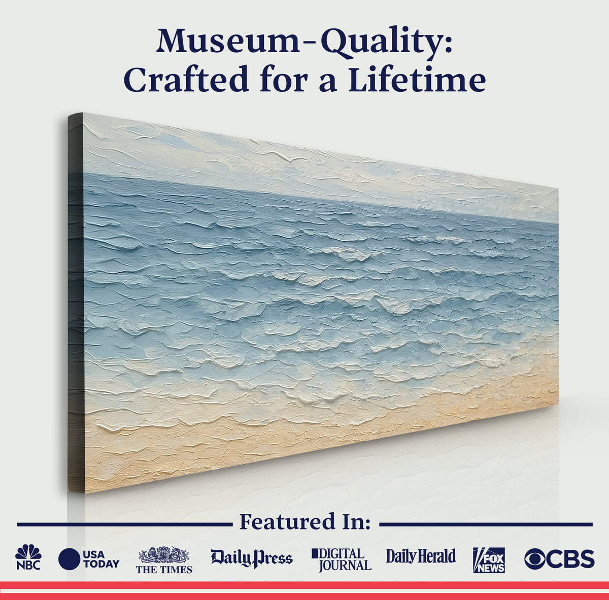 Serene Ocean Wave Coastal Wall Art VI