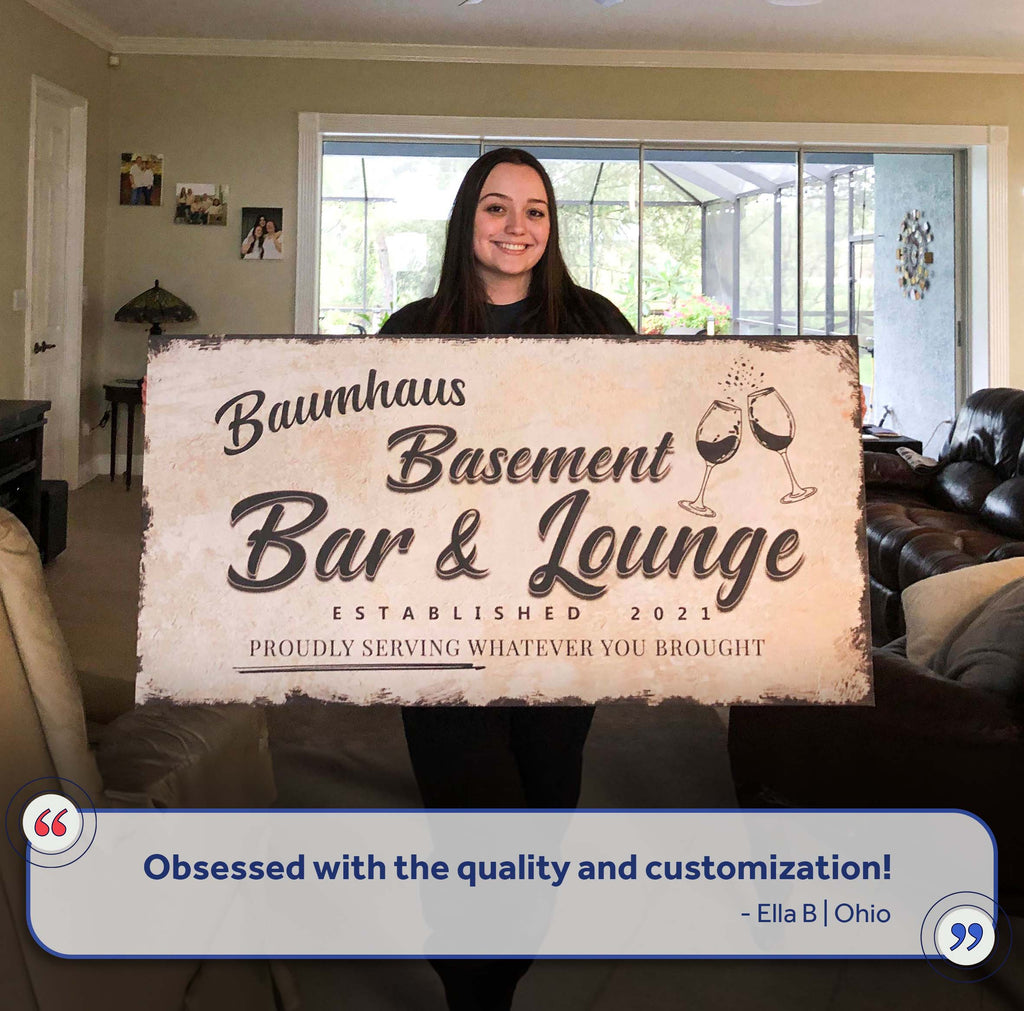 Basement Bar And Lounge Sign II