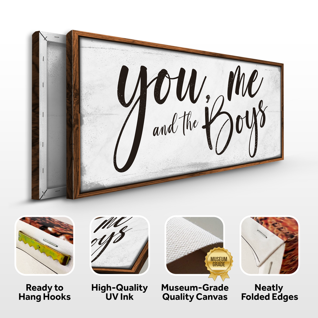 You Me and the Boys Farmhouse Bedroom Sign III