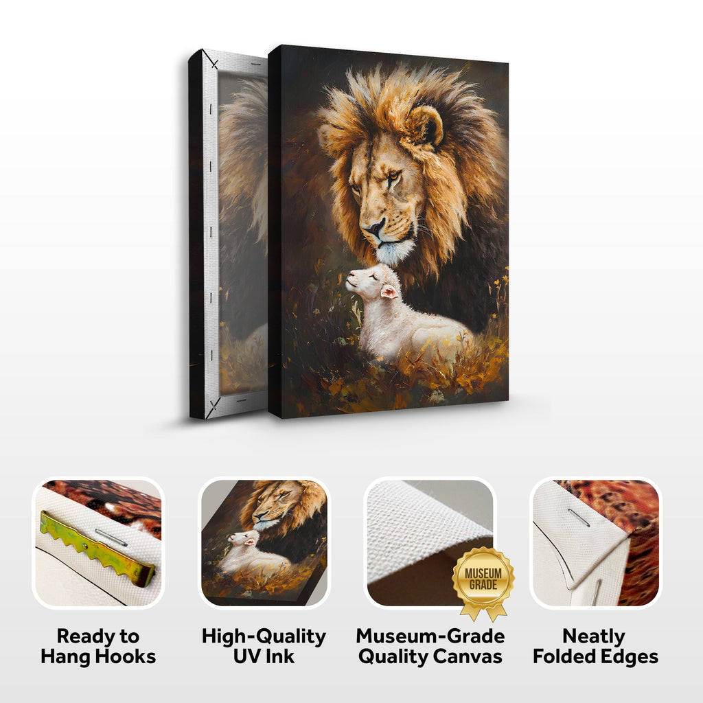 Lion And Sheep Faith Wall Art