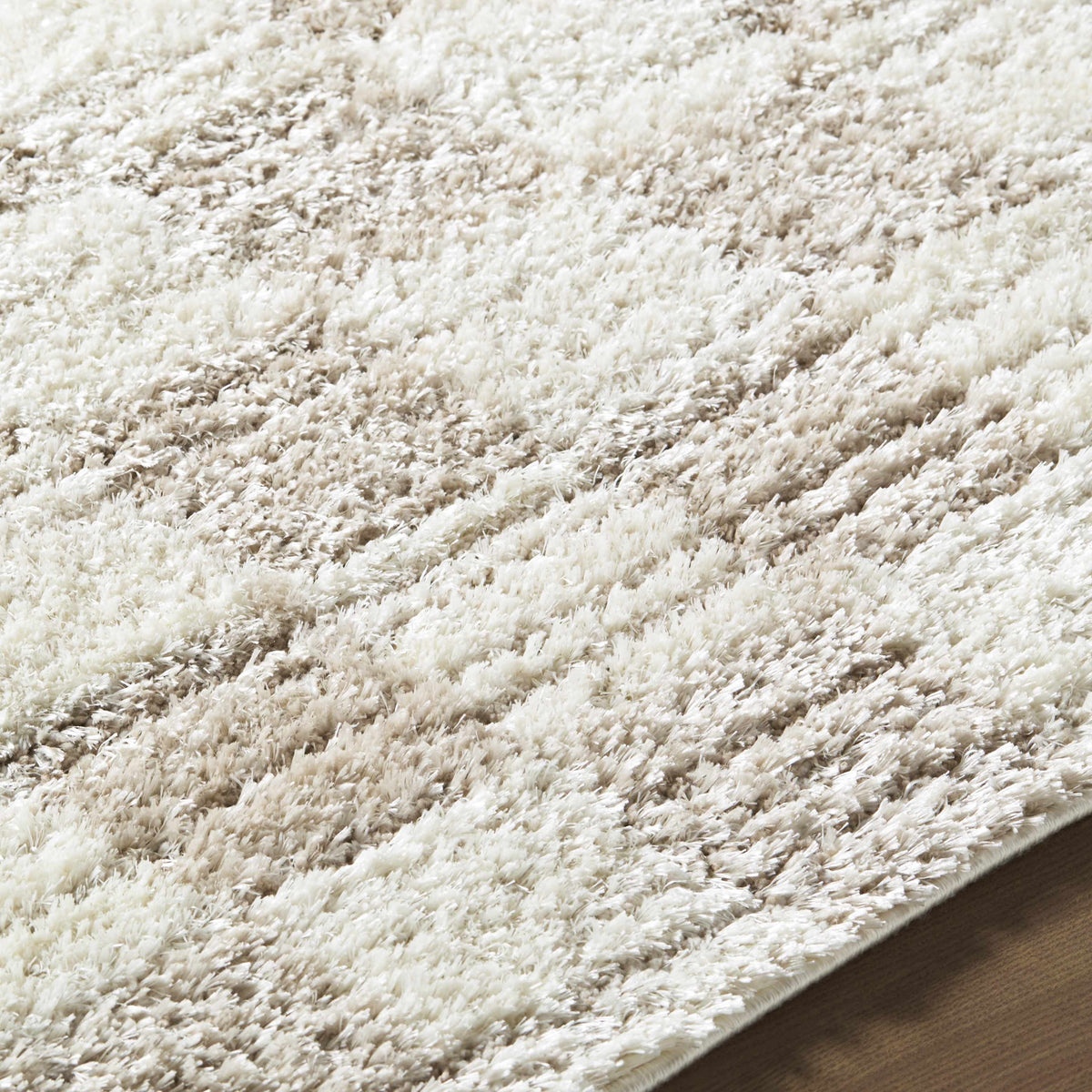 Belita Beige Luxe Shag Area Rug