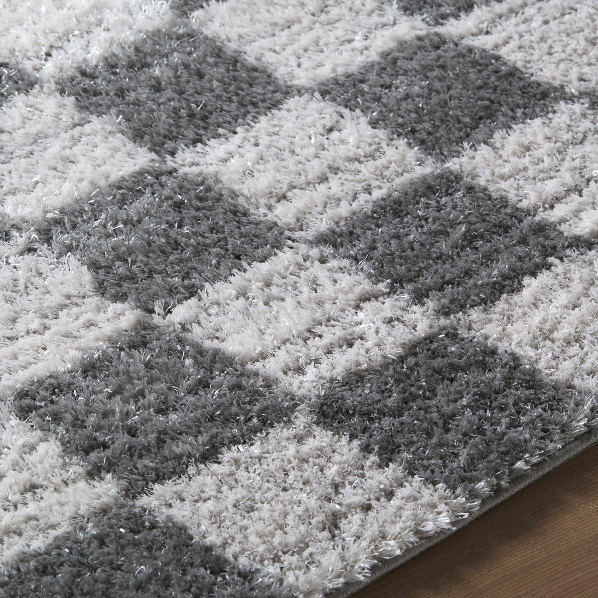 Belita Charcoal Luxe Shag Area Rug