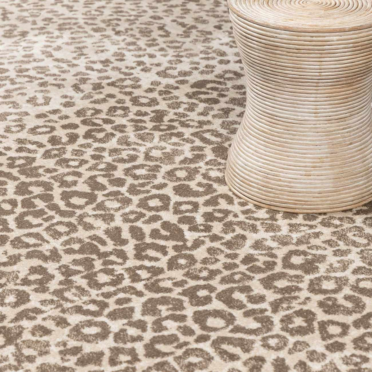 Tan Bonhill Leopard Print Area Rug