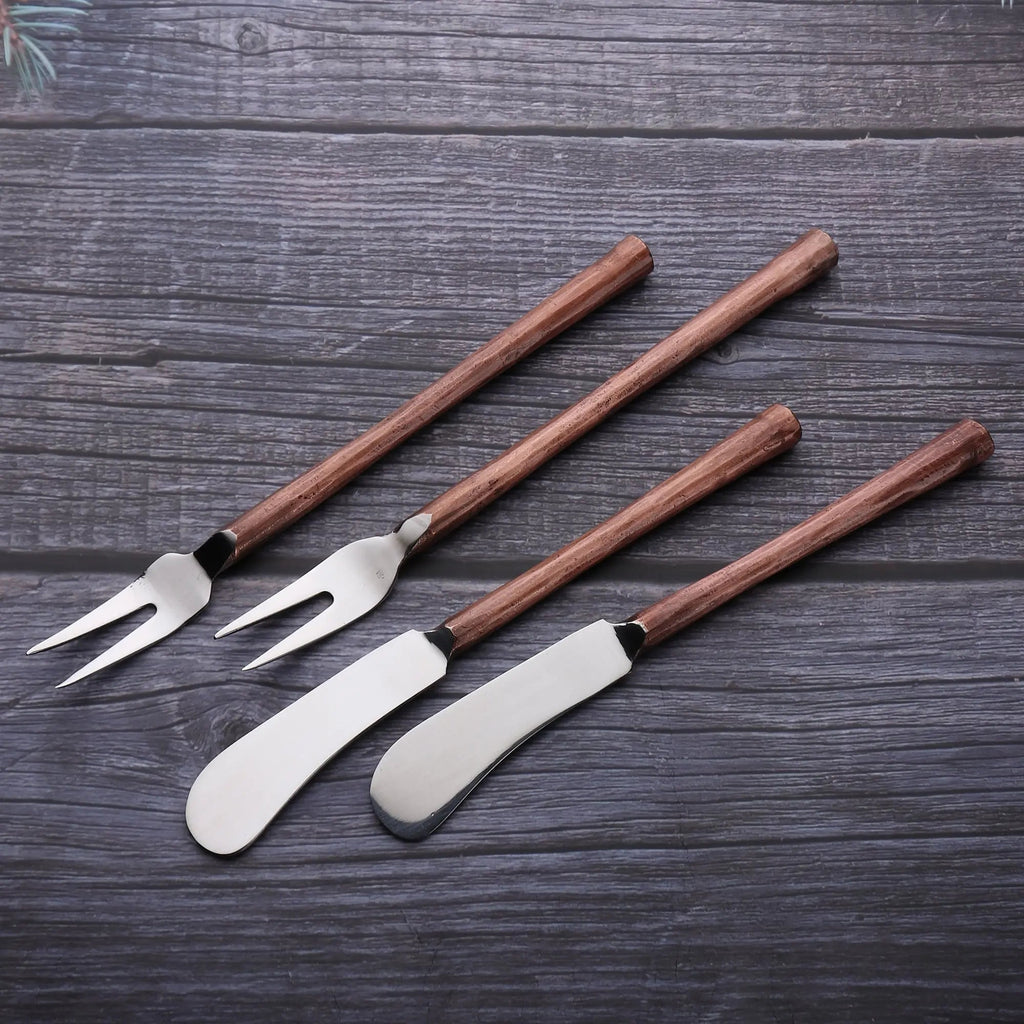 CAMELLIA CHEESE FORK & SPREADER 4 PC. SET
