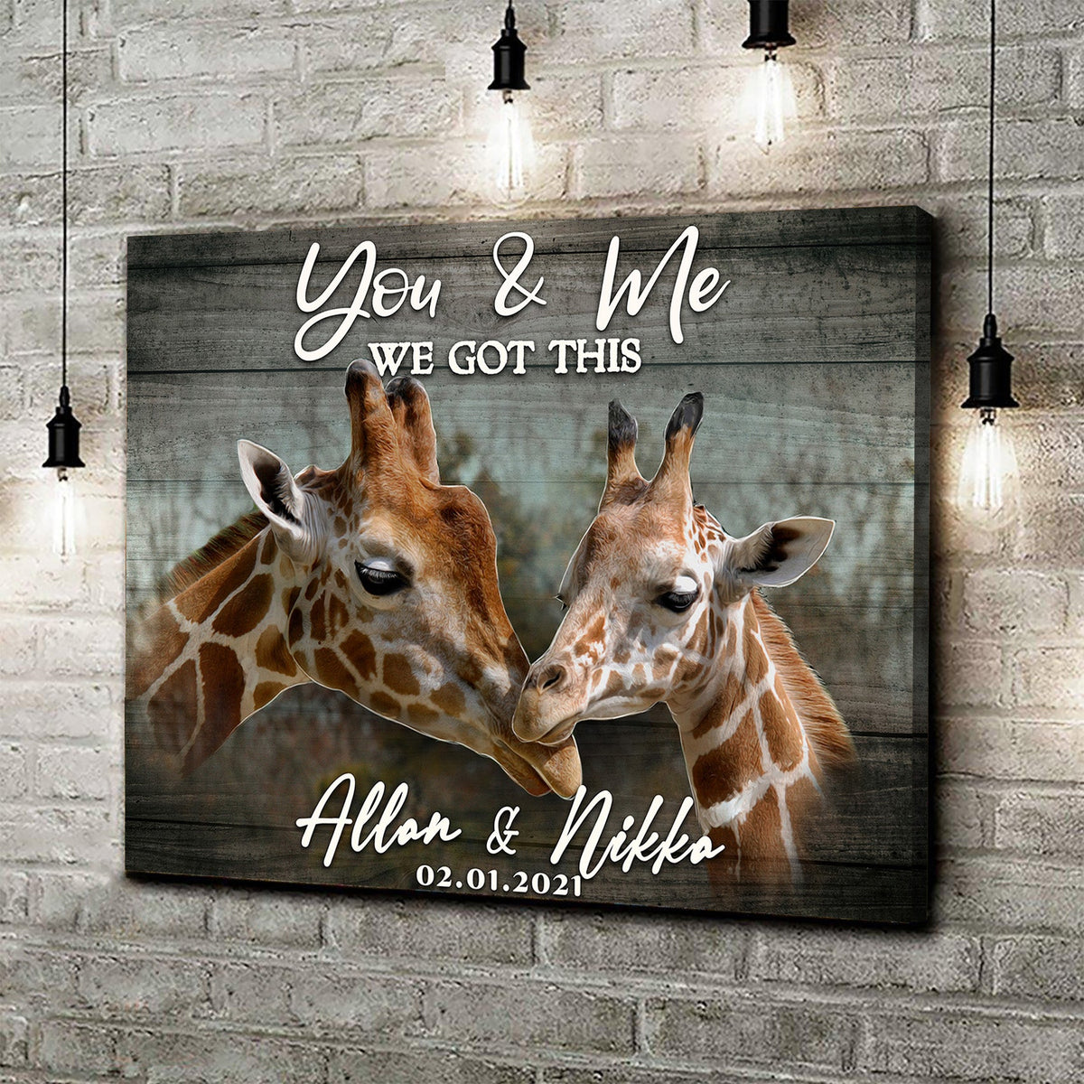 We Got This Couple Giraffe Sign