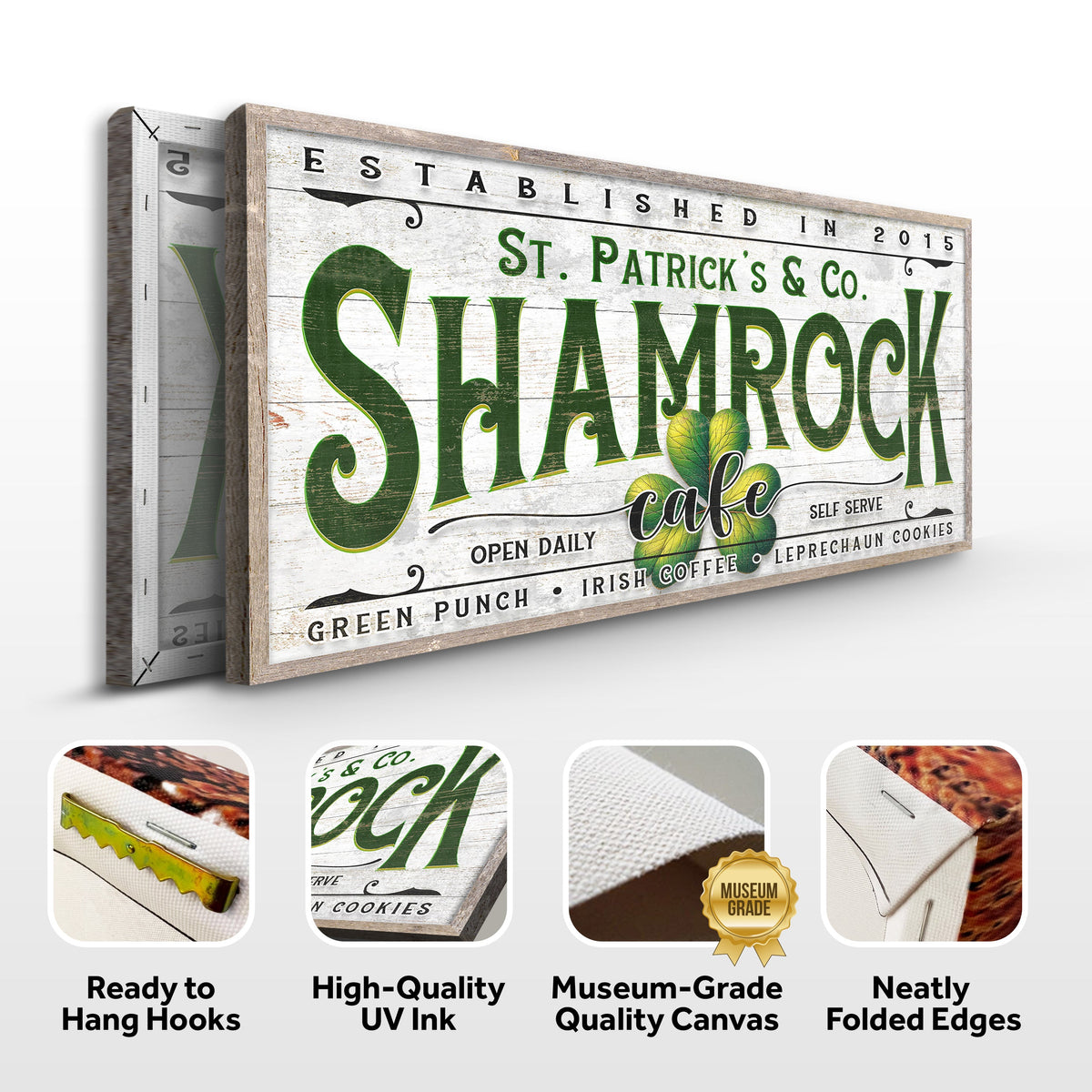 Custom Shamrock Cafe Sign