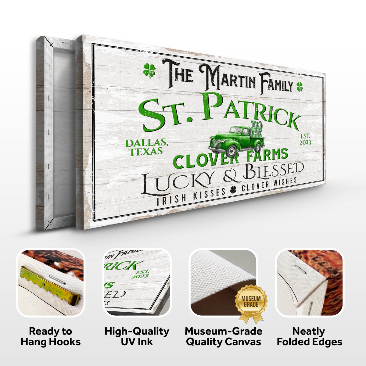 Custom St. Patrick Farmhouse Family Sign