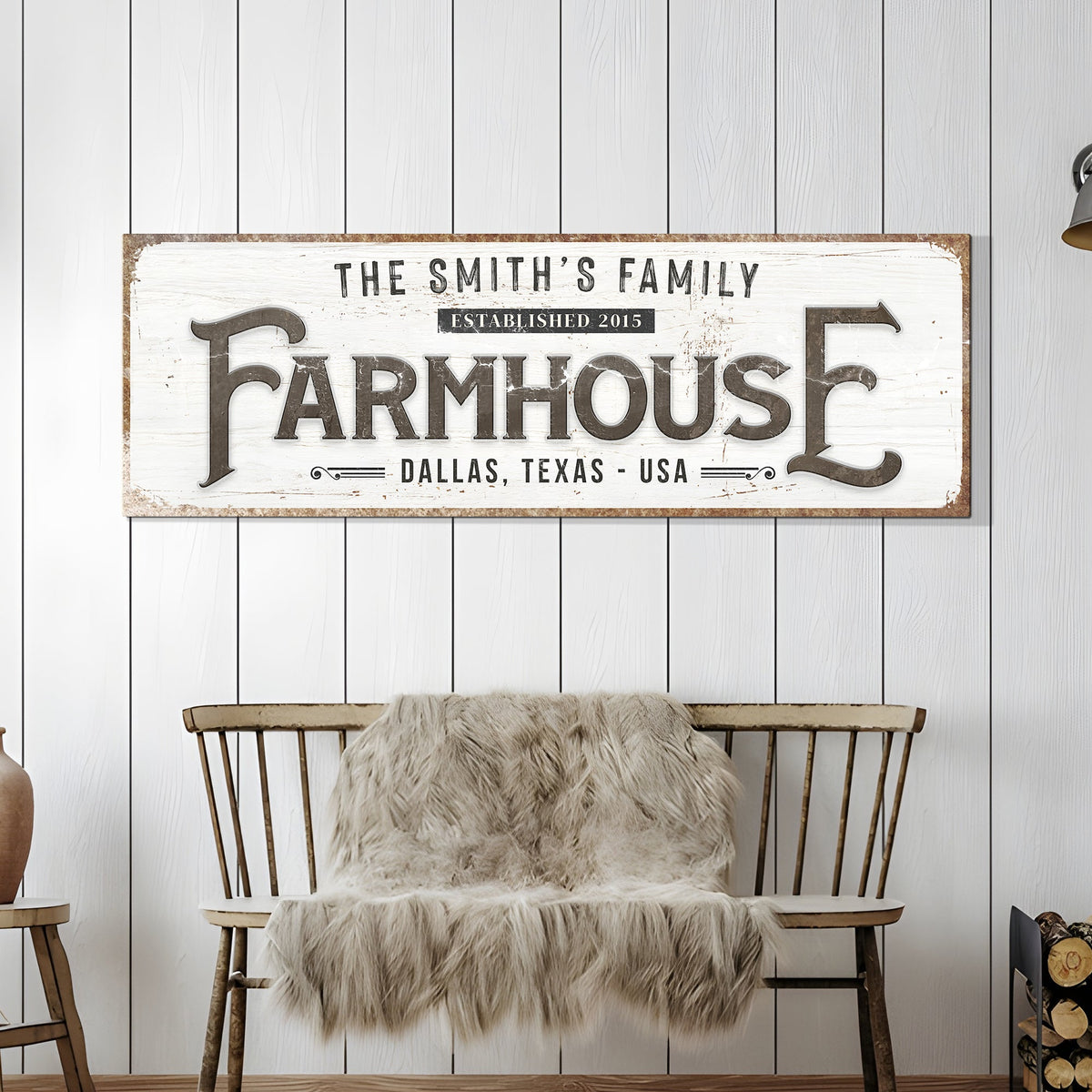 Custom Vintage Rust Farmhouse Sign II