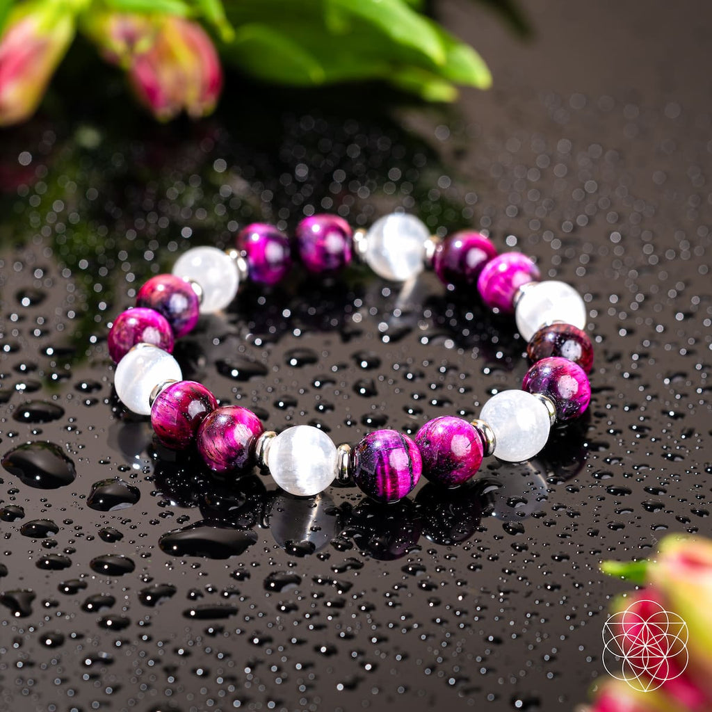 Shape Your Future – Pink Galaxy Tiger’s Eye Bracelet