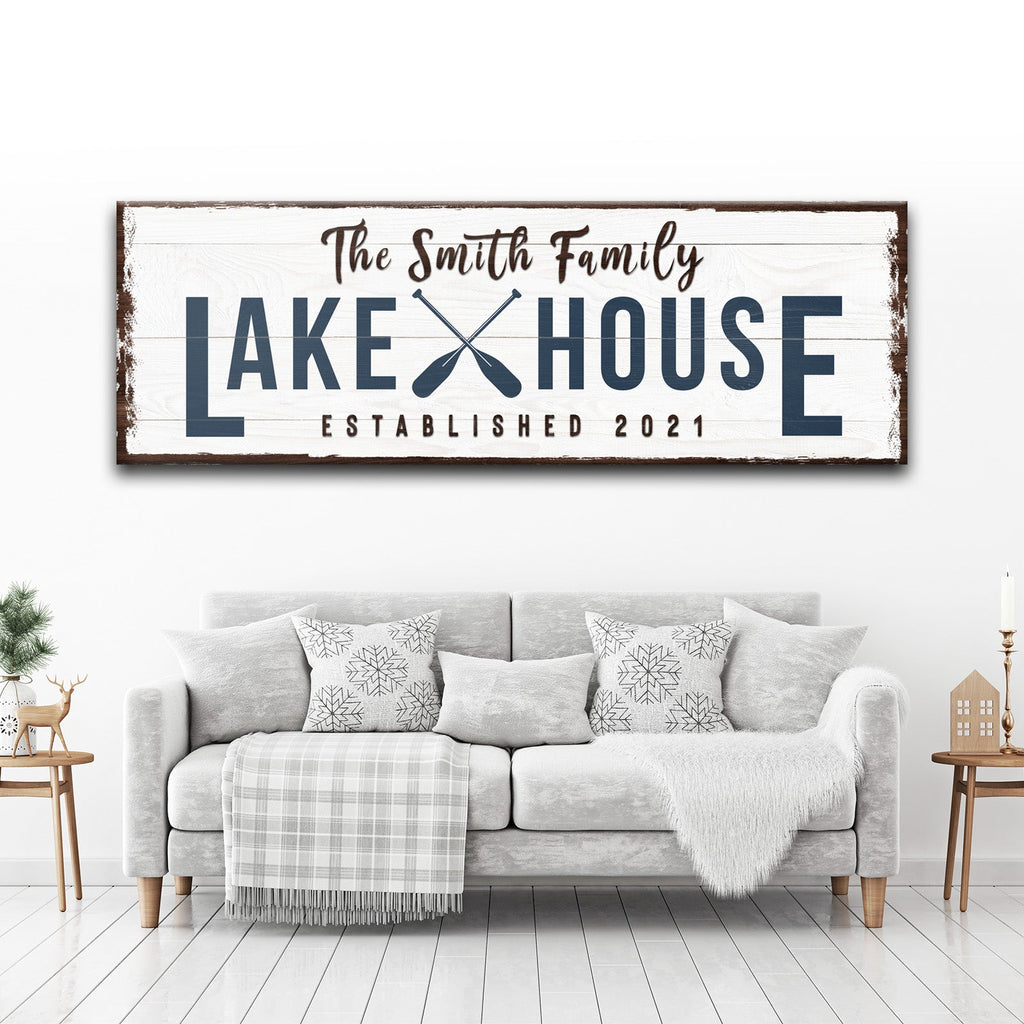 Family Lake House Arrow Sign II