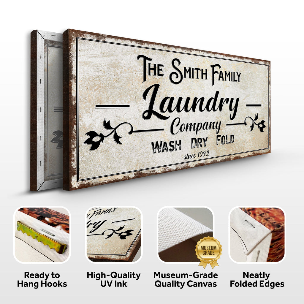 Family Laundry Company Sign