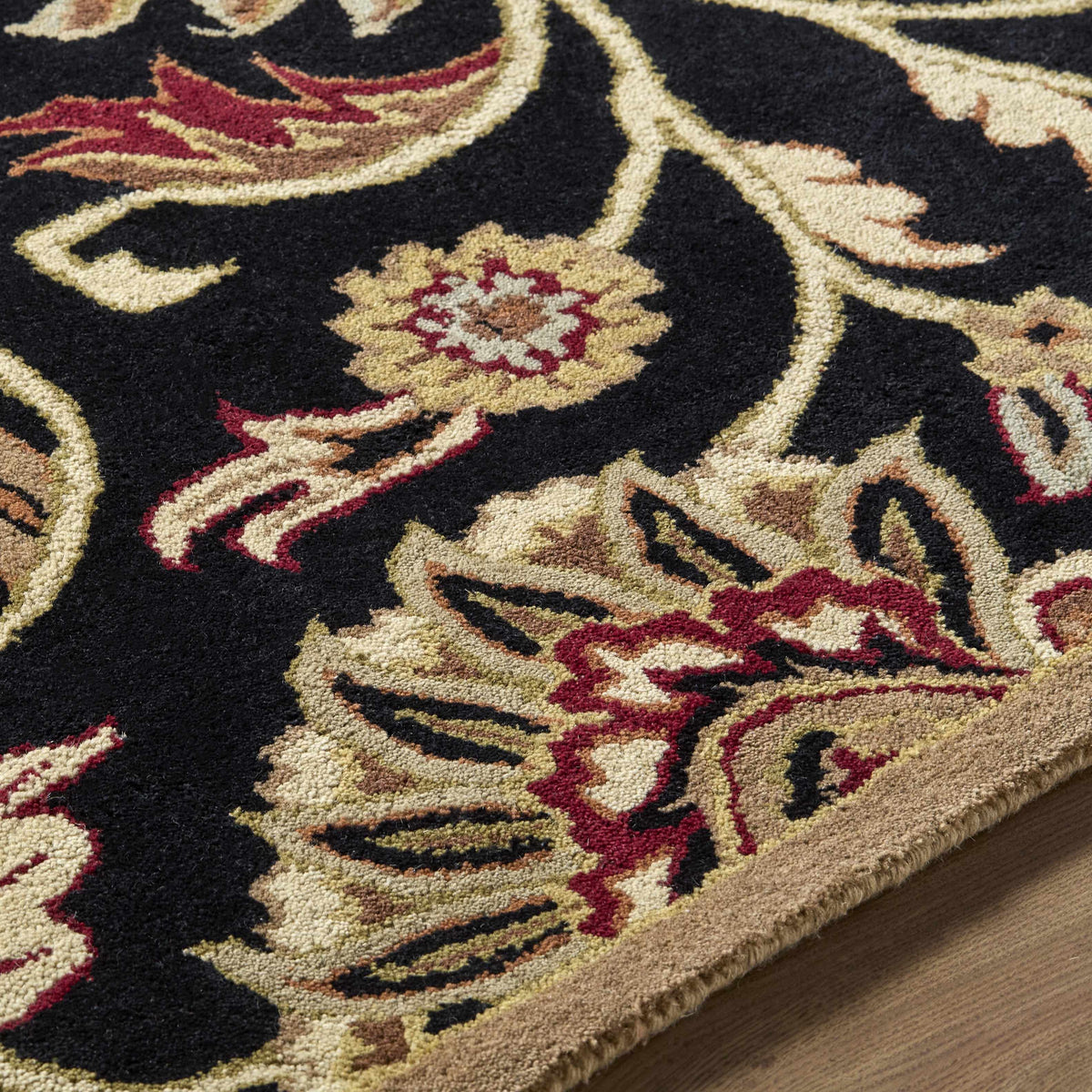 Conesus 1053 Hand Tufted Black Wool Rug