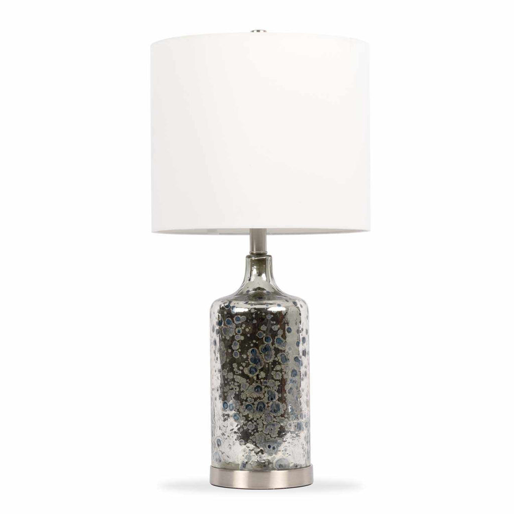 Lentner Ribbed White Ceramic Table Lamp