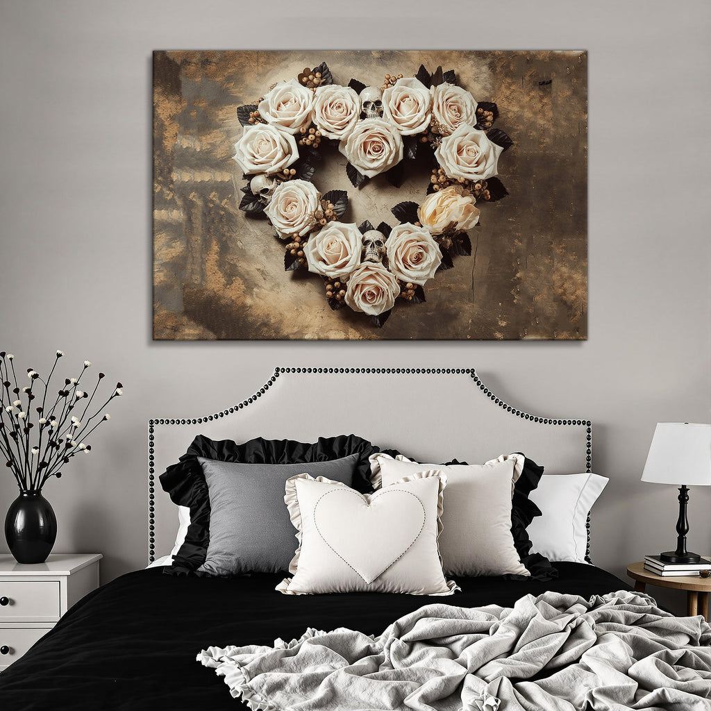 Skull and Flowers Wall Art V