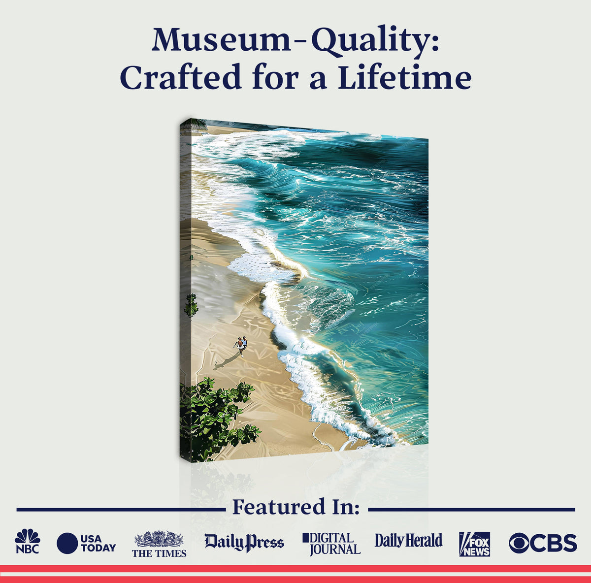 Beachfront Painting Coastal Wall Art II