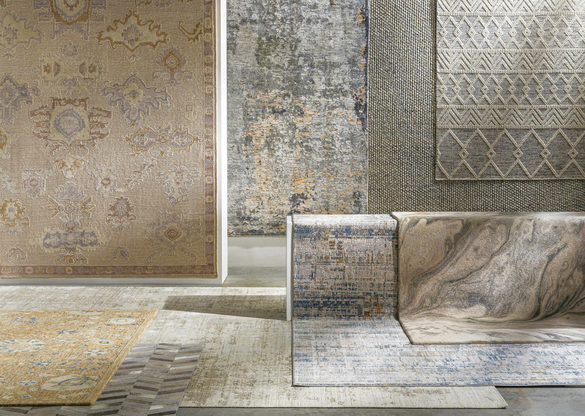 Hughesdale Distorted Lines Luxe Area Rug