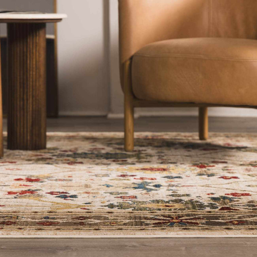 Neola White/Brown Oushak Rug