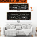 Upgrade Your 16x48 Inches 'I Love You More I Love You Most' (Style 3) Canvas To 20x60 Inches
