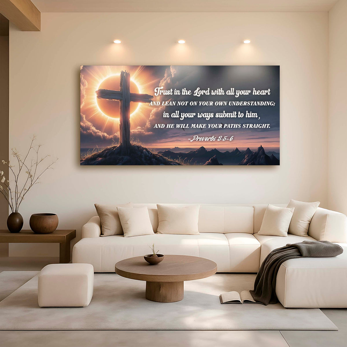 Proverbs 3:5-6 - Trust In The Lord With All Your Heart Faith Sign II