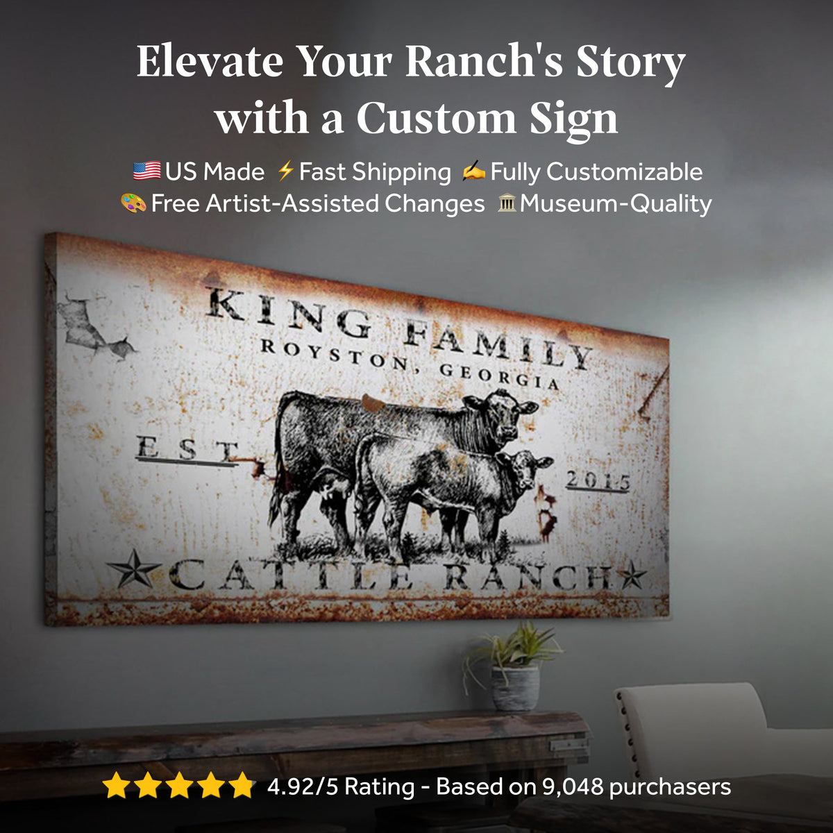 Cattle Ranch Sign X