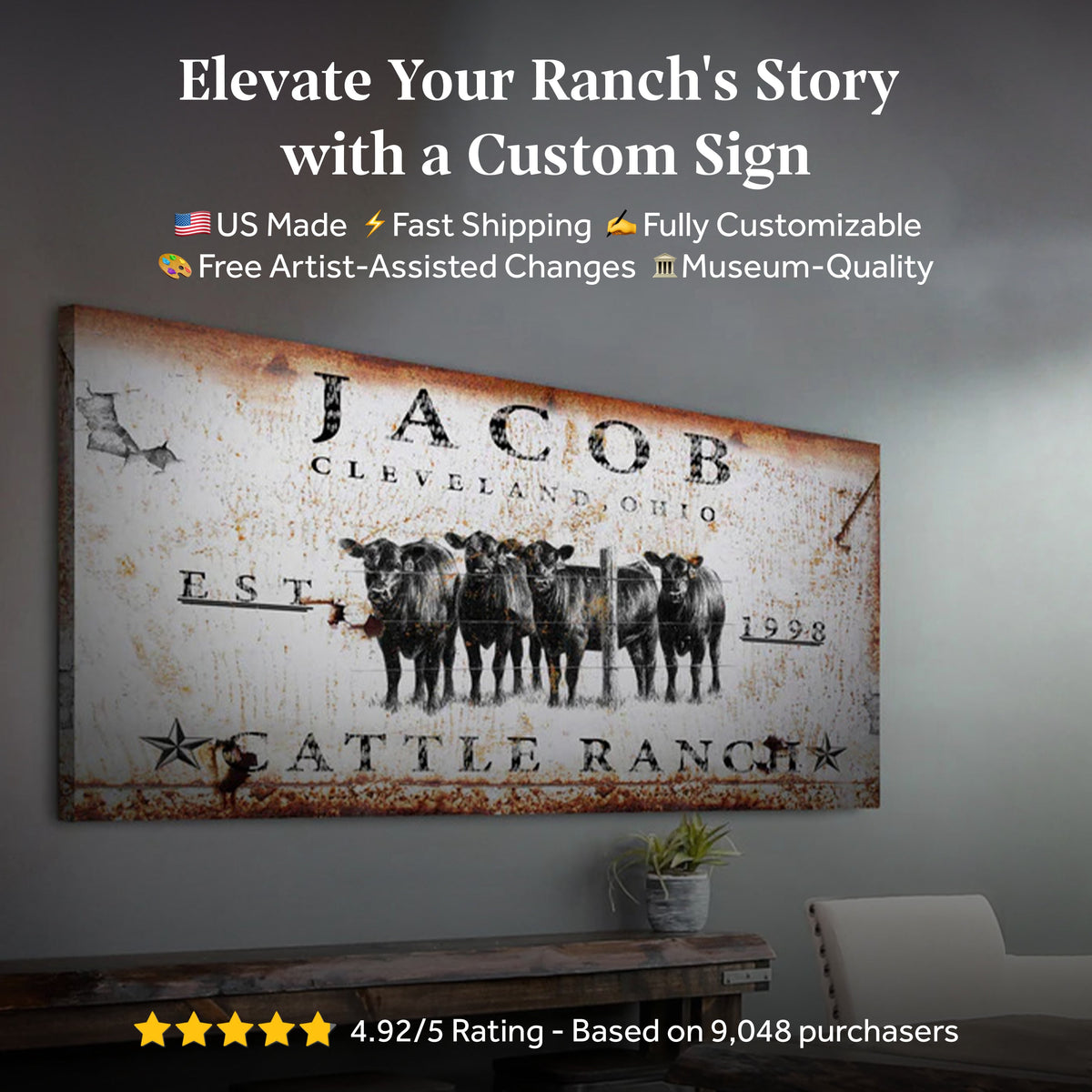 Cattle Ranch Sign X