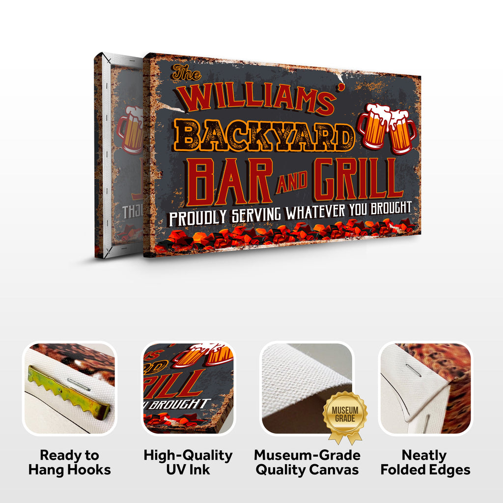 Backyard Bar And Grill Sign VII