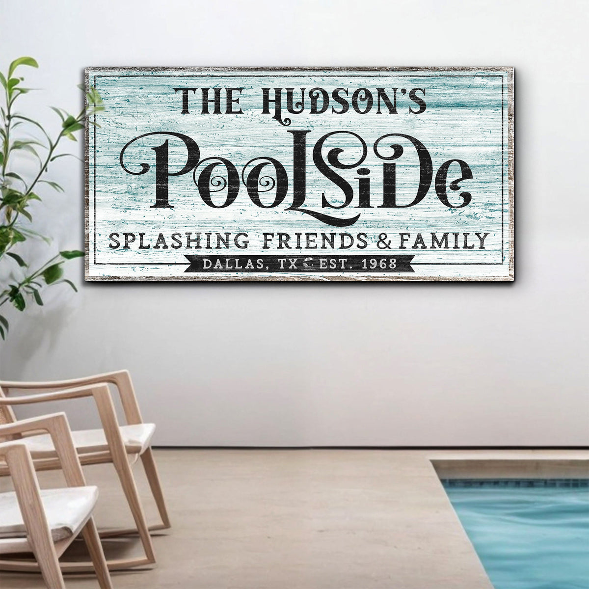 Personalized Poolside Sign