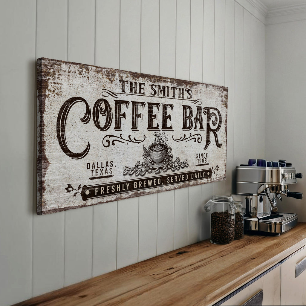 Personalized Coffee Bar Sign III
