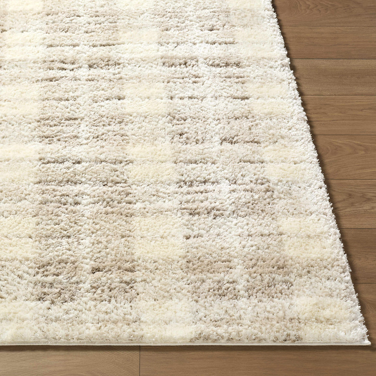 Anfisa Cream Luxe Shag Area Rug